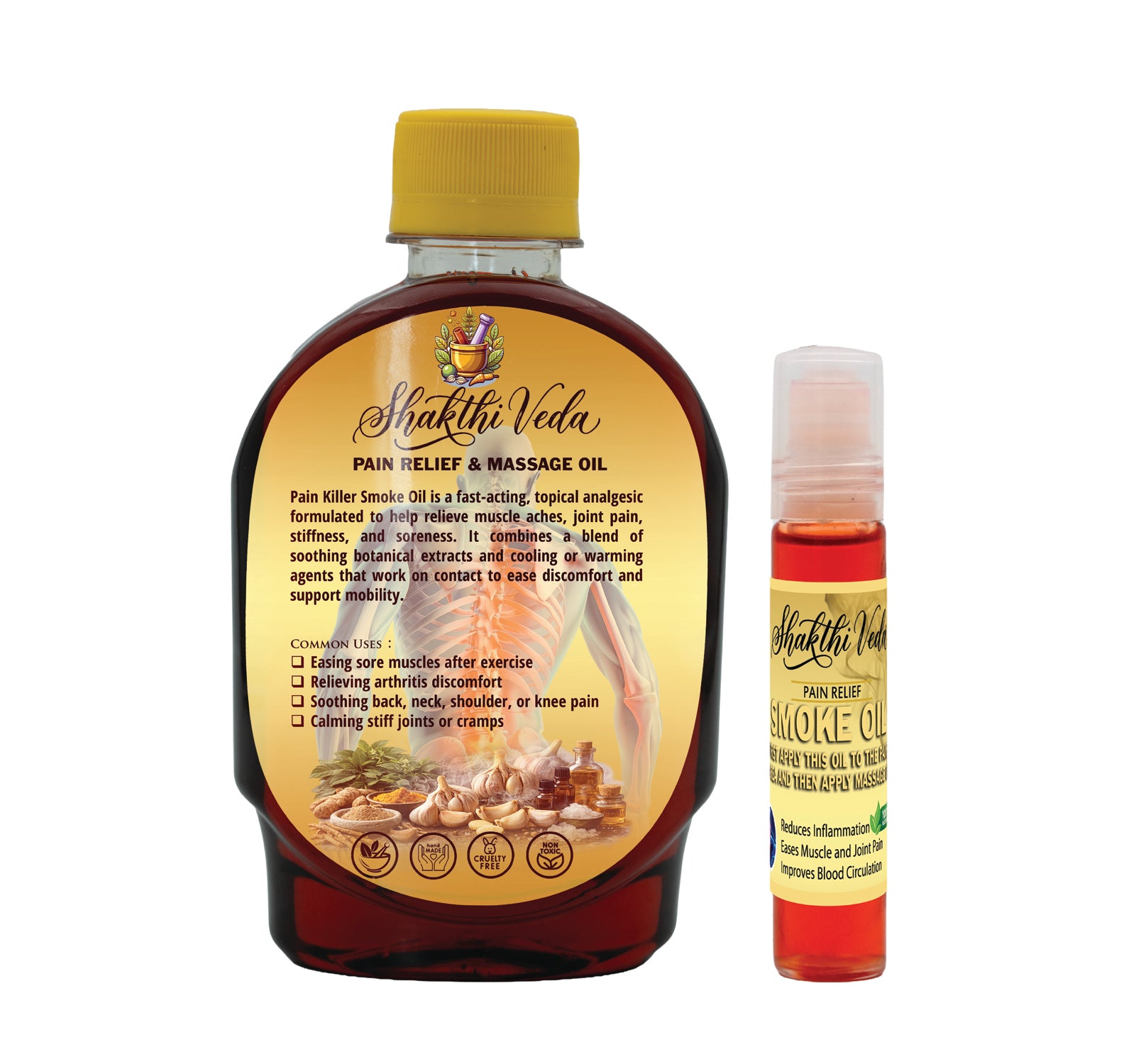 Shaktiveda Smoke Pain Relief & Massage Oil - 100% Working 🌿