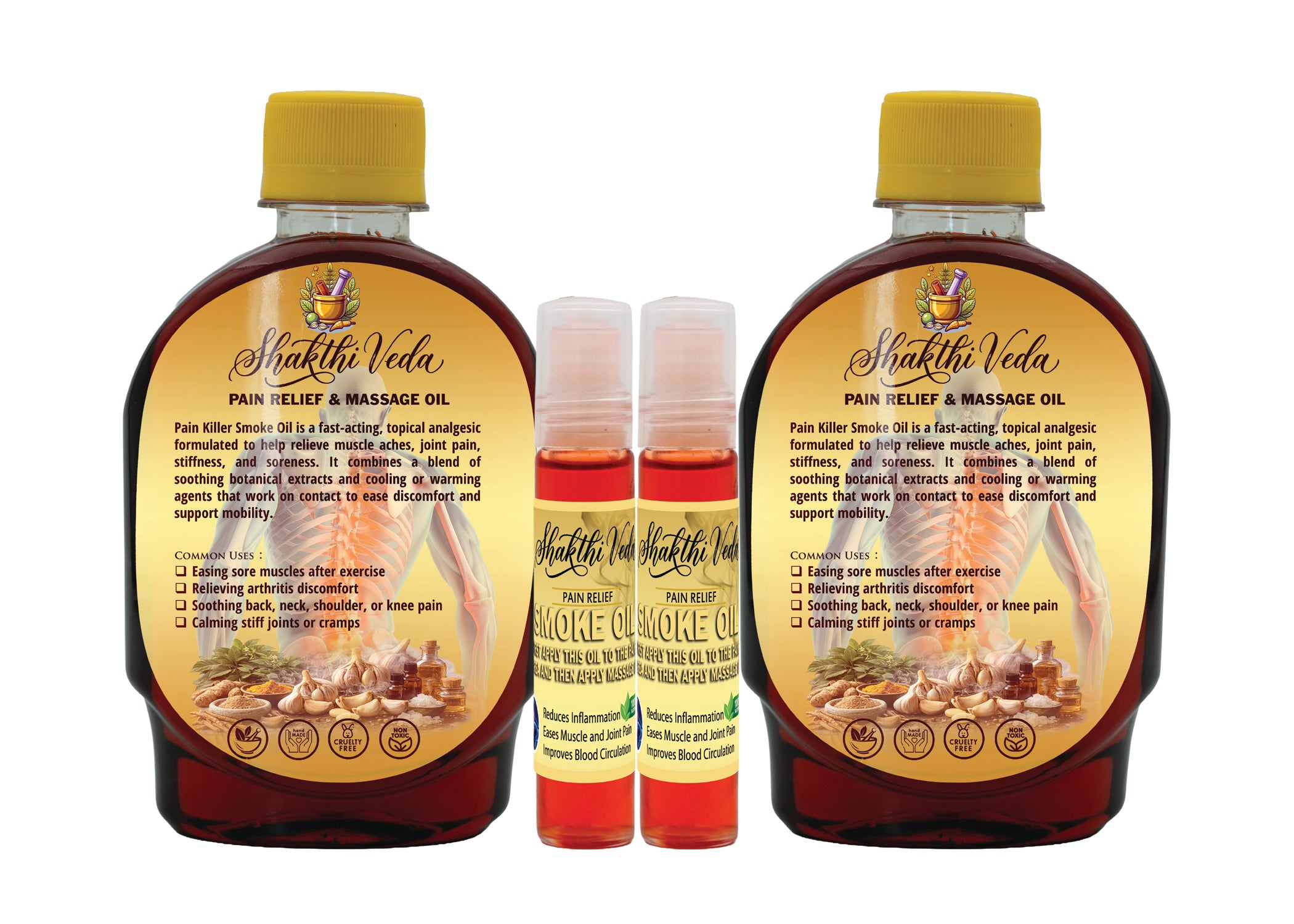 Shaktiveda Smoke Pain Relief & Massage Oil - 100% Working 🌿