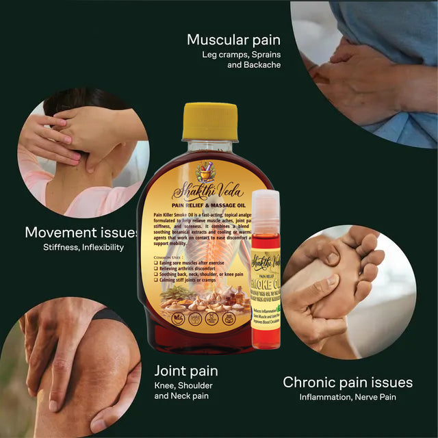 Shaktiveda Smoke Pain Relief & Massage Oil - 100% Working 🌿
