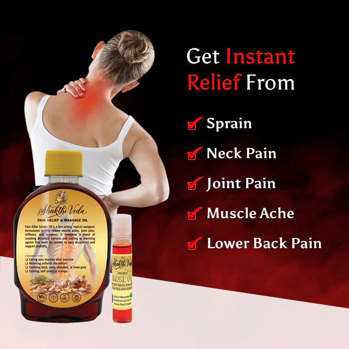 Shaktiveda Smoke Pain Relief & Massage Oil - 100% Working 🌿