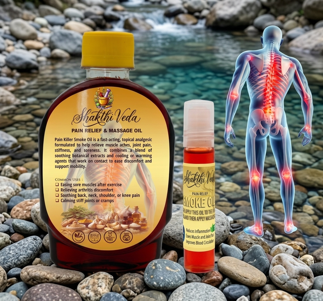 Shaktiveda Smoke Pain Relief & Massage Oil - 100% Working 🌿