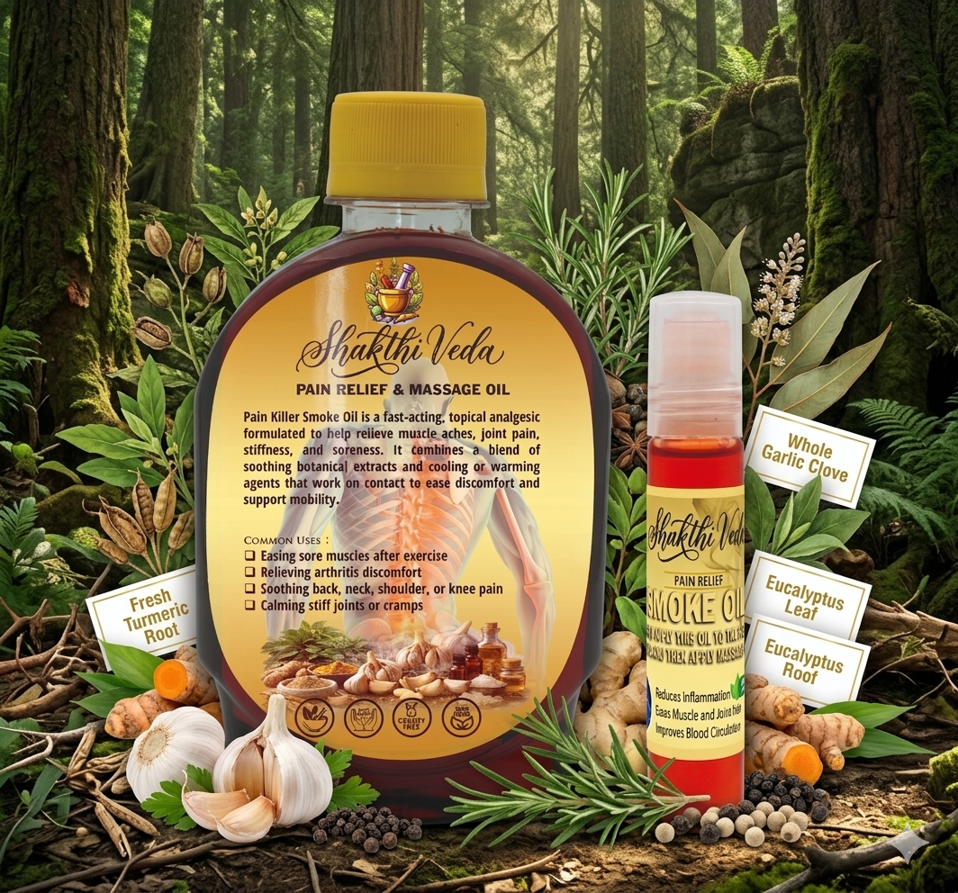 Shaktiveda Smoke Pain Relief & Massage Oil - 100% Working 🌿