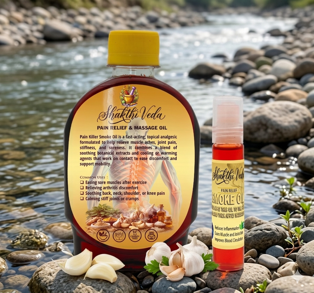 Shaktiveda Smoke Pain Relief & Massage Oil - 100% Working 🌿